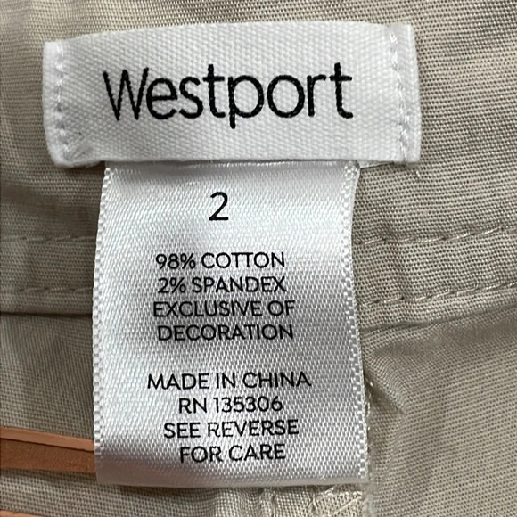 NWOT Westport Khaki Bermuda Shorts Embroidered Trim Detail 2 - Picture 10 of 13